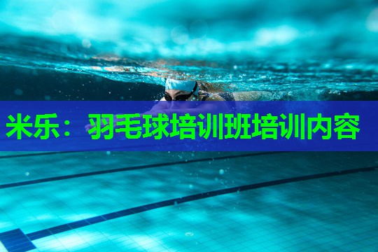 米乐：羽毛球培训班培训内容